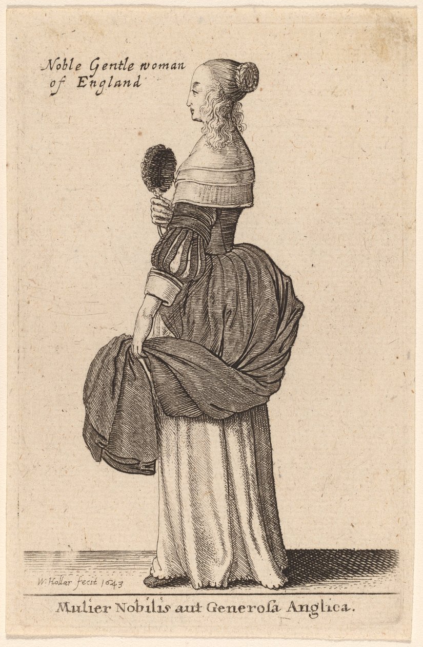 Mulher inglesa nobre ou nobre de Wenceslaus Hollar