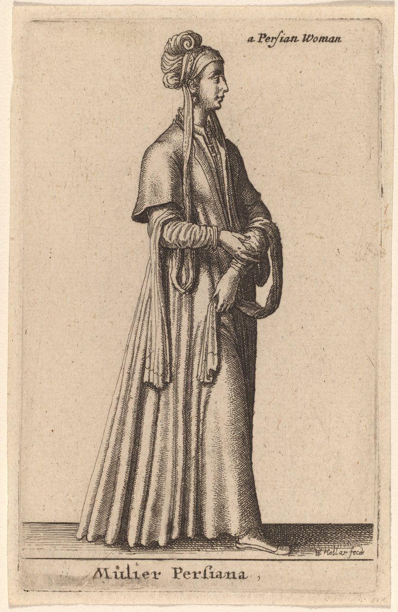 mulher persa de Wenceslaus Hollar