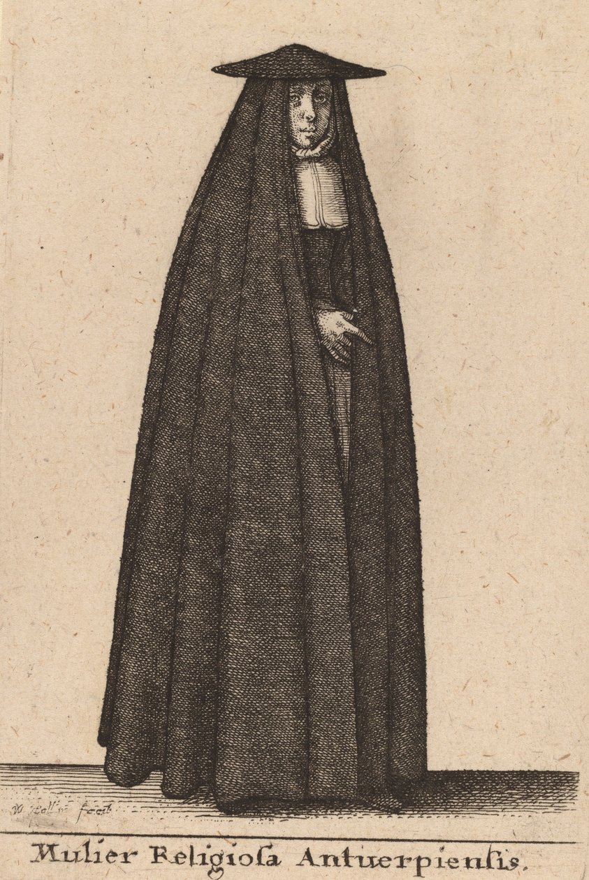 Mulier Religiosa Antuerpiensis. de Wenceslaus Hollar