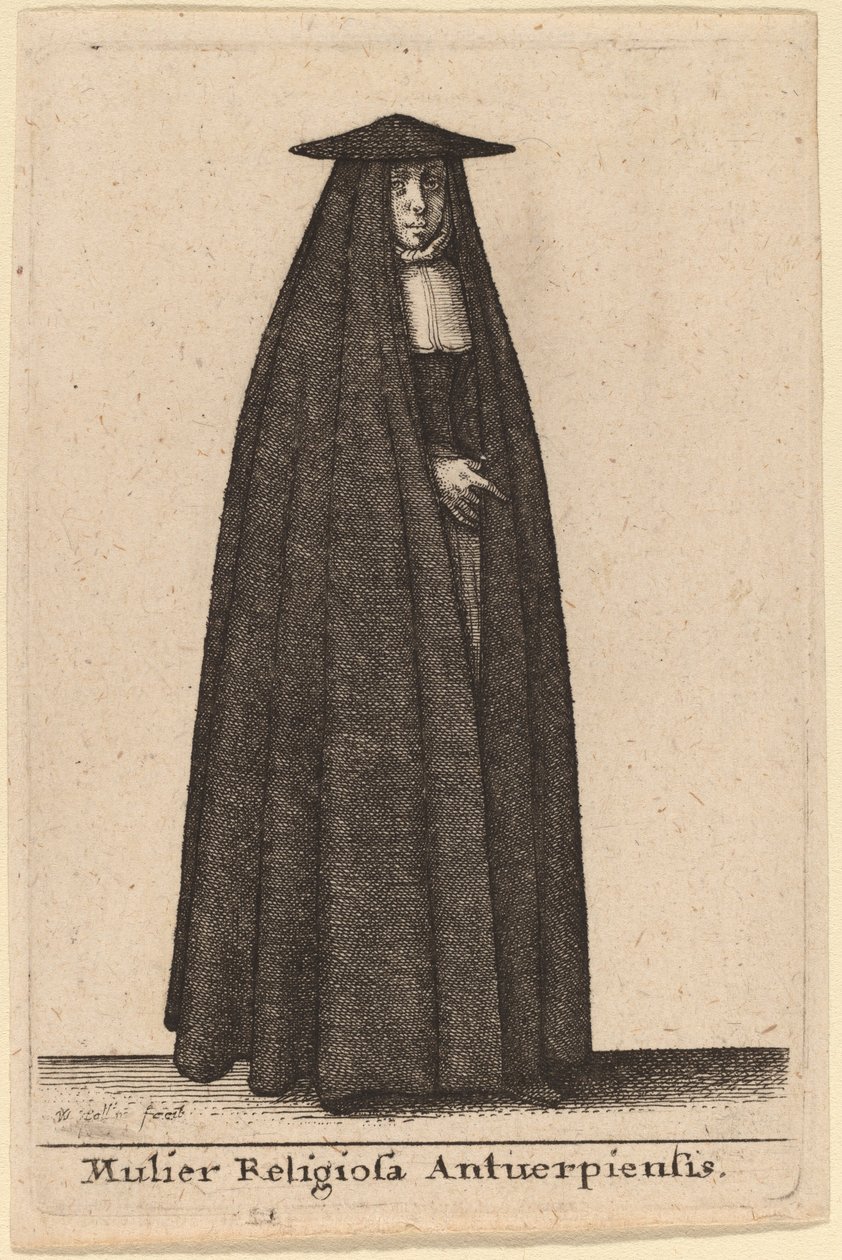 A religiosa de Antuérpia de Wenceslaus Hollar