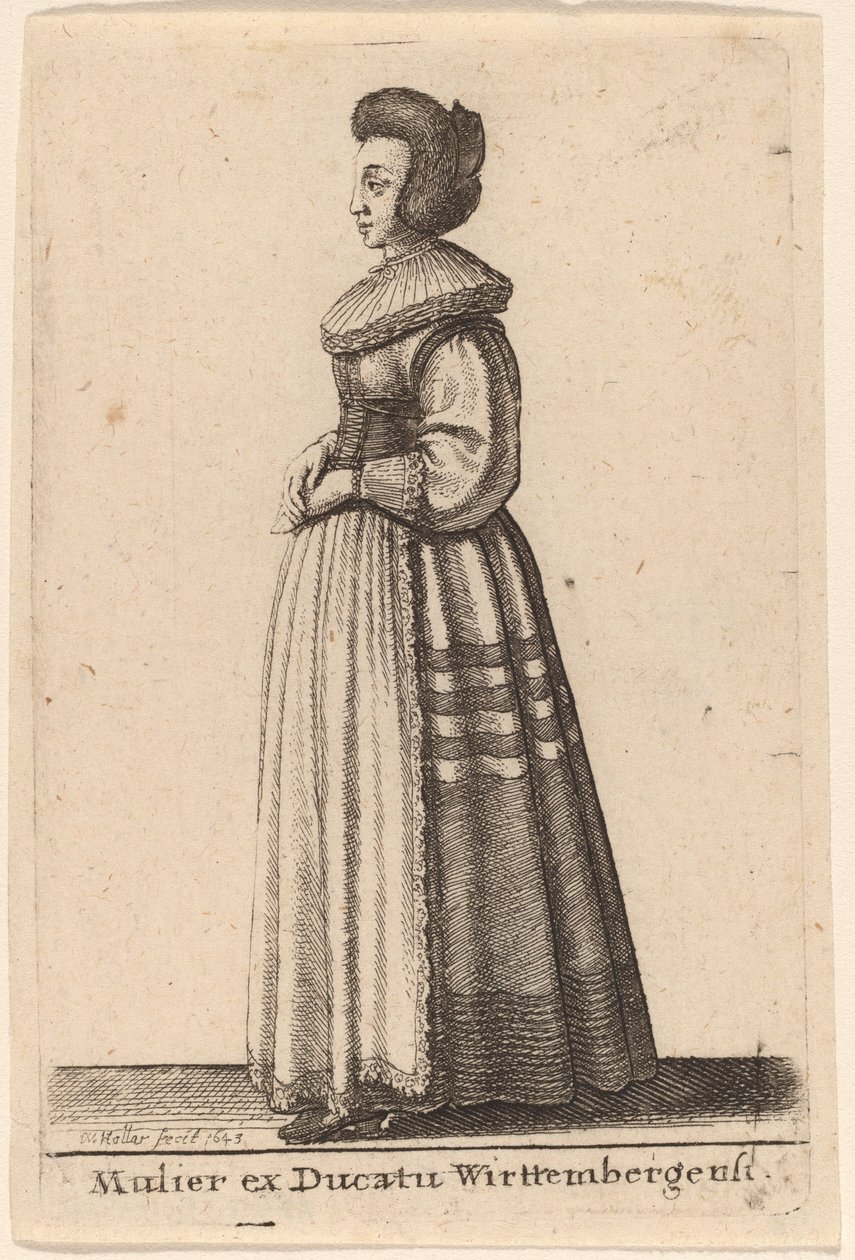 Mulher do Ducado de Wirttemberg de Wenceslaus Hollar