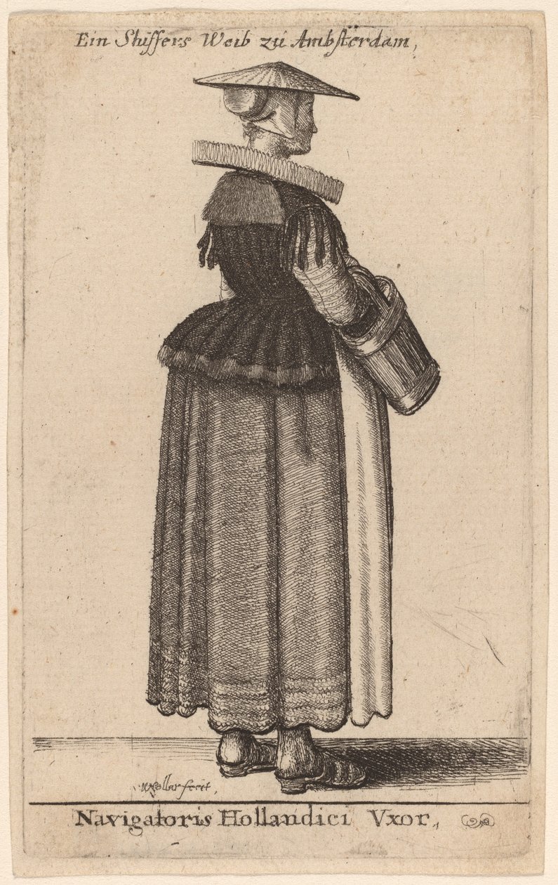 esposa do navegador holandês de Wenceslaus Hollar