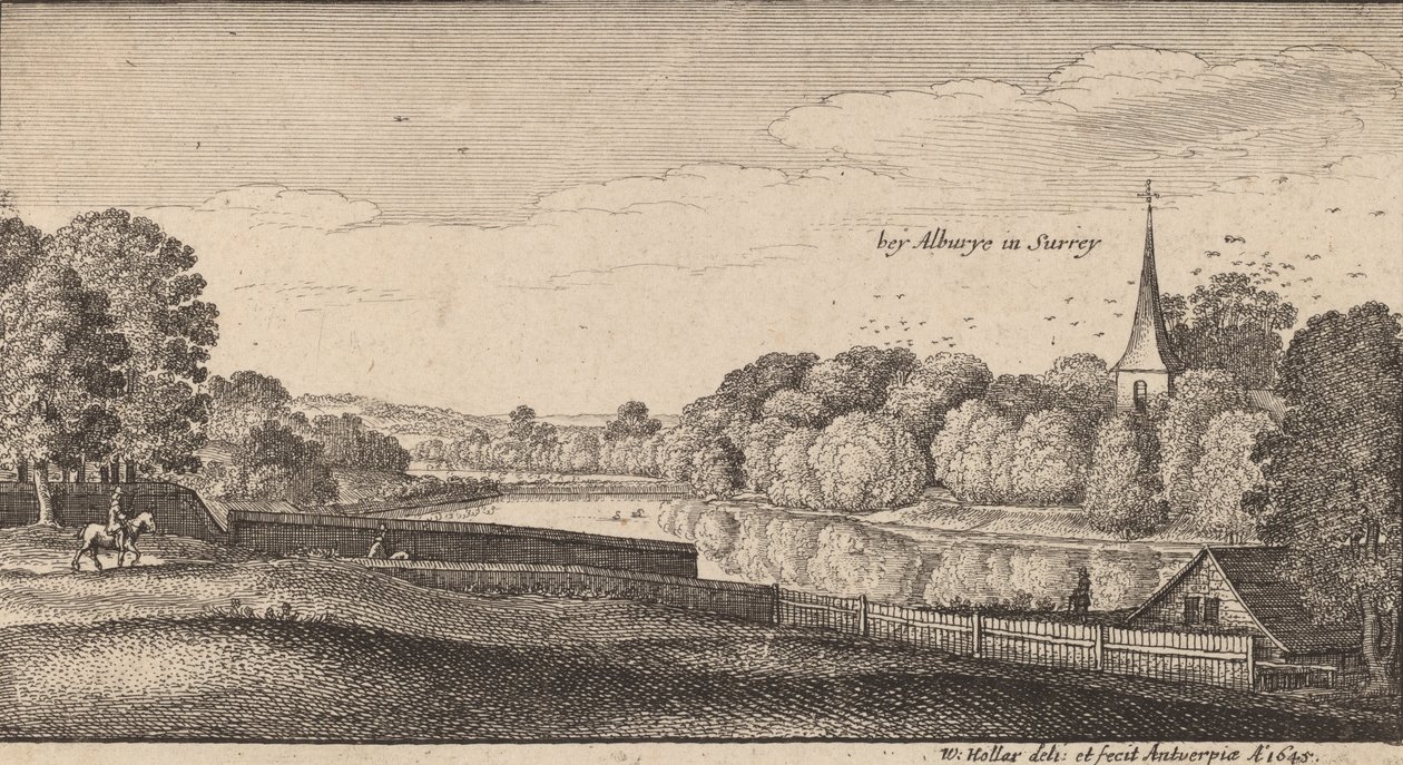 Perto de Albury, 1645. de Wenceslaus Hollar