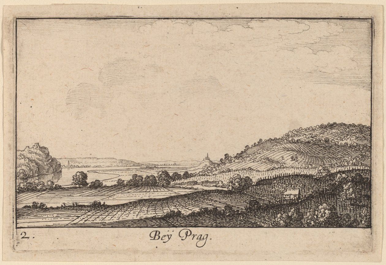 Perto de Praga de Wenceslaus Hollar