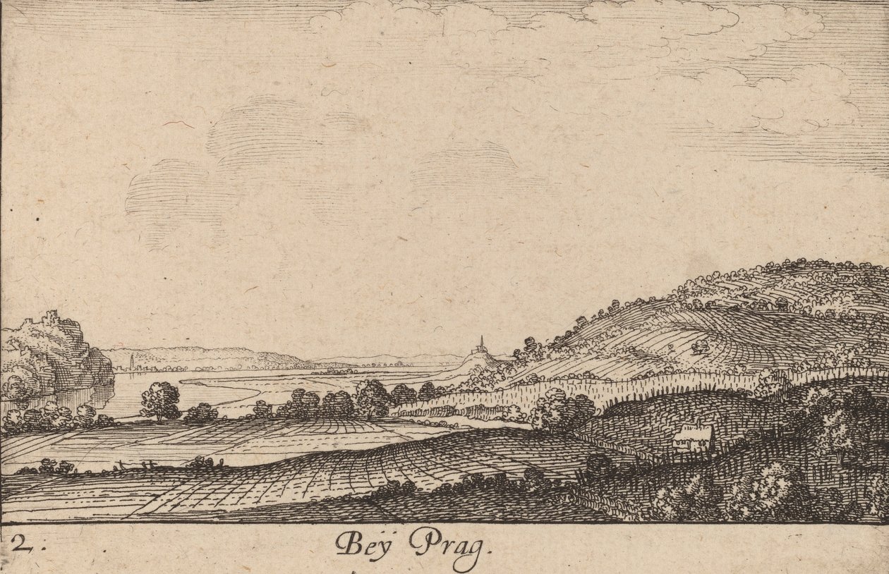 Perto de Praga, 1635. de Wenceslaus Hollar