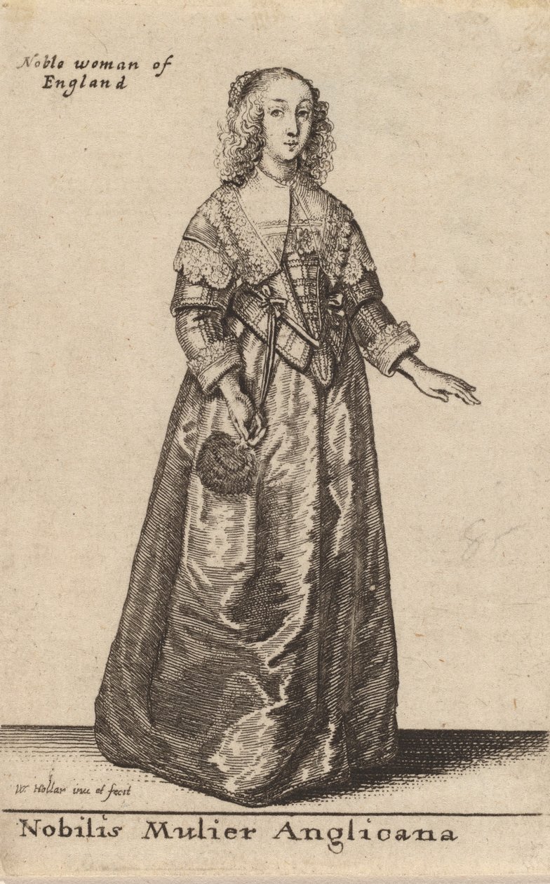 Nobilis Mulier Anglicana. de Wenceslaus Hollar