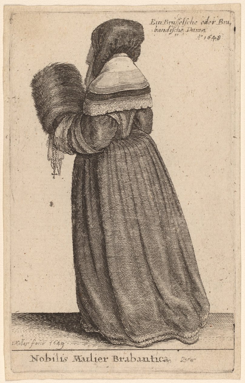 A famosa mulher Brabantica de Wenceslaus Hollar