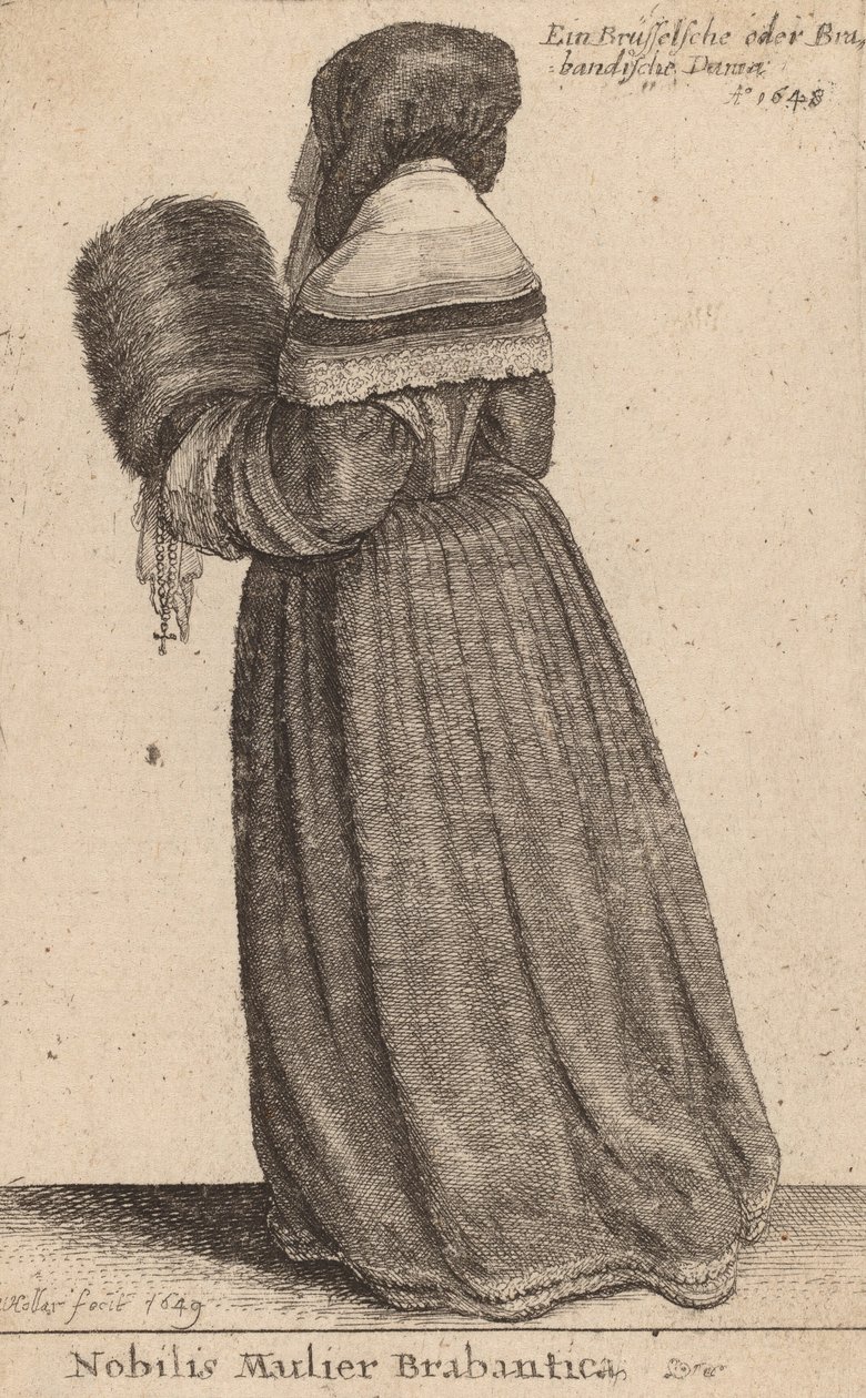 Nobre Mulher Brabântica, 1649 de Wenceslaus Hollar