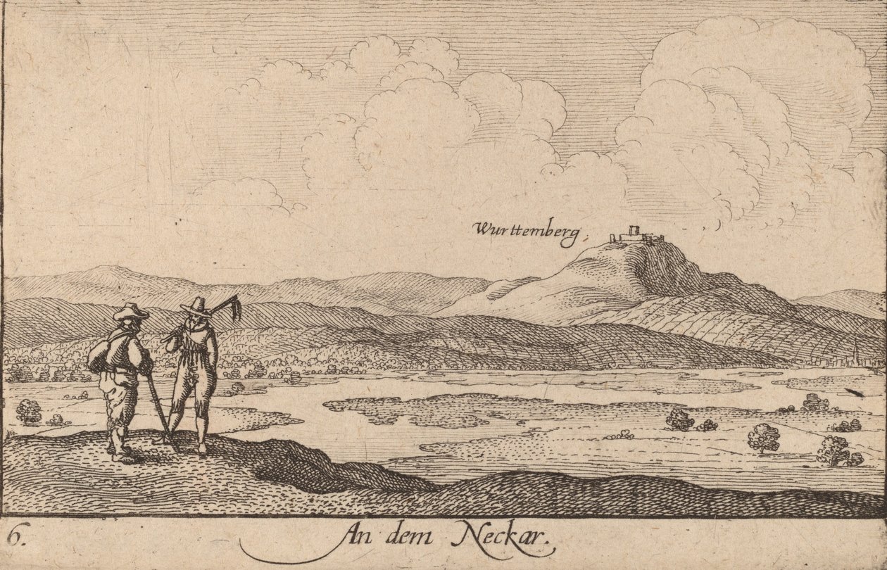 No Neckar, 1635. de Wenceslaus Hollar
