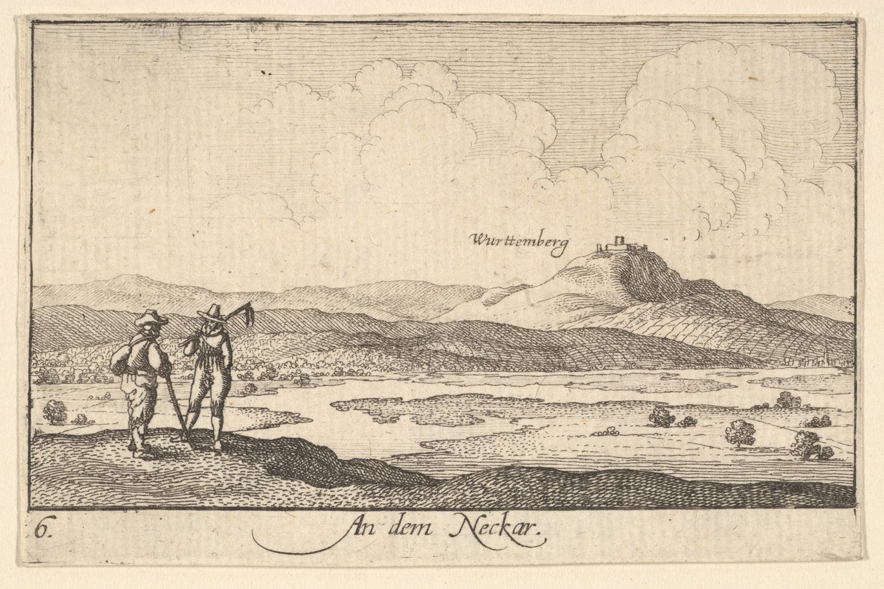 No Neckar, 1635. de Wenceslaus Hollar