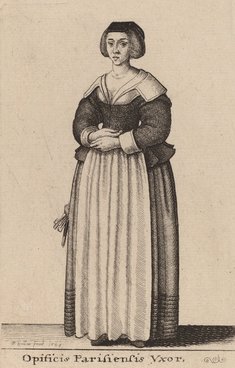 Opificis Parisiensis Vxor, 1643. de Wenceslaus Hollar