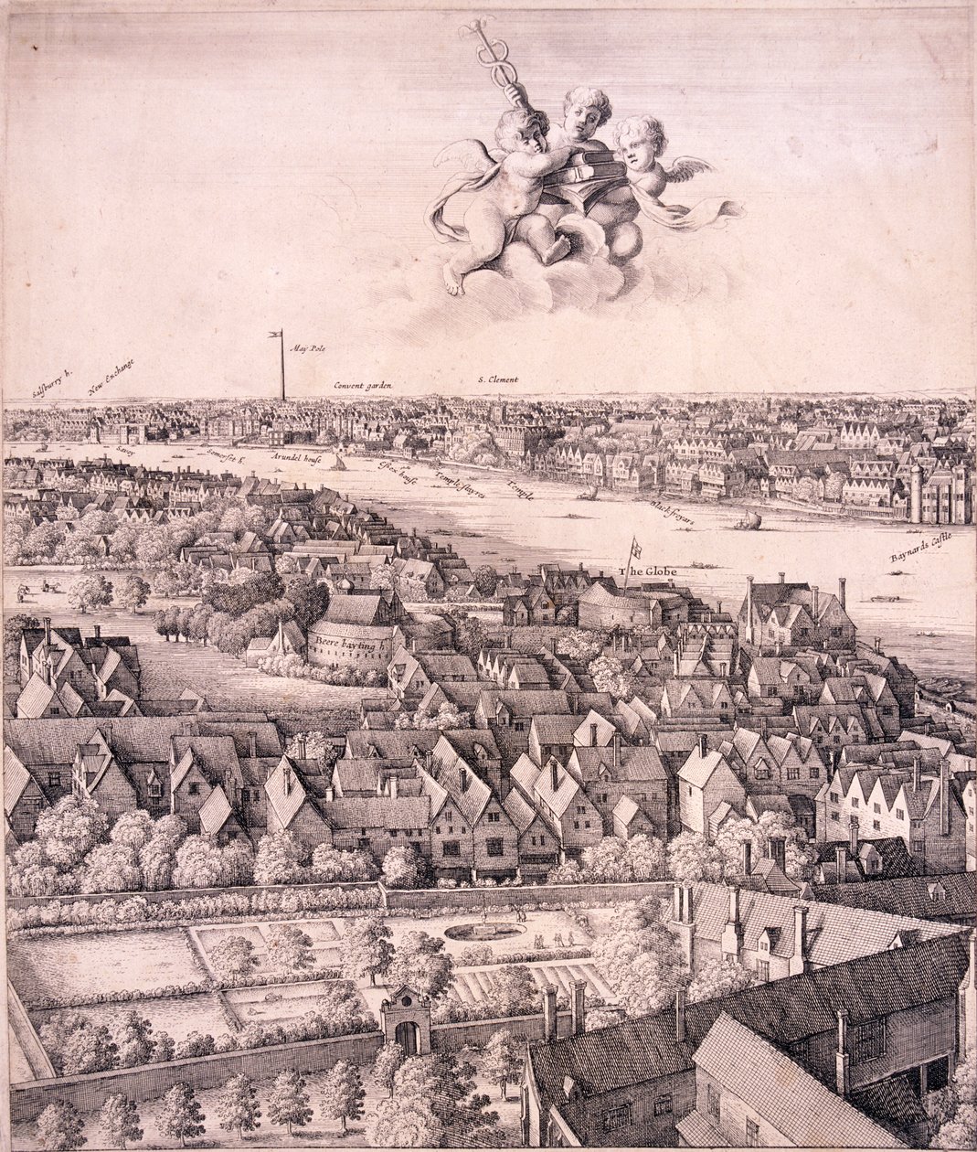 Vista panorâmica de Londres, c1670 de Wenceslaus Hollar