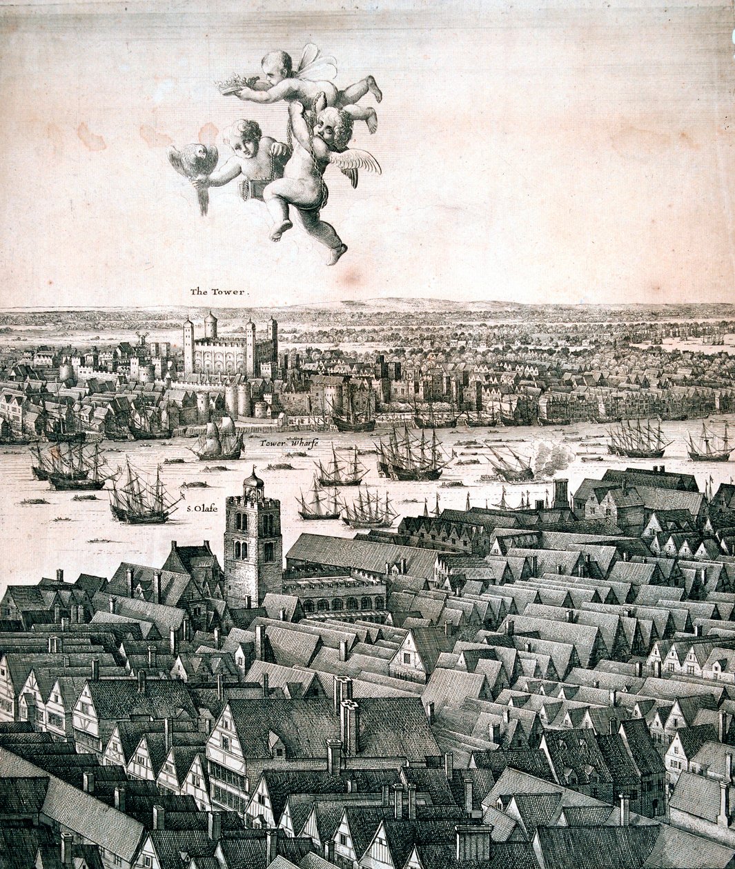 Vista panorâmica de Londres, c1670 de Wenceslaus Hollar