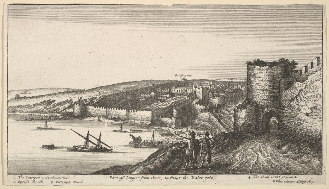 Parte de Tânger de cima, sem o Water-gate, 1670. de Wenceslaus Hollar