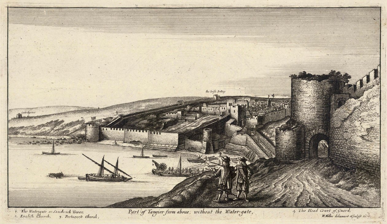 Parte de Tânger de cima. Estado 3 de Wenceslaus Hollar