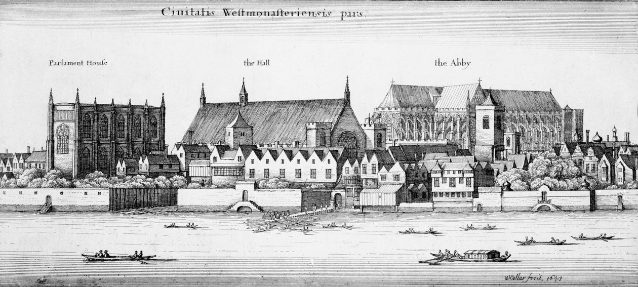 Parte da cidade de Westminster, 1647 de Wenceslaus Hollar