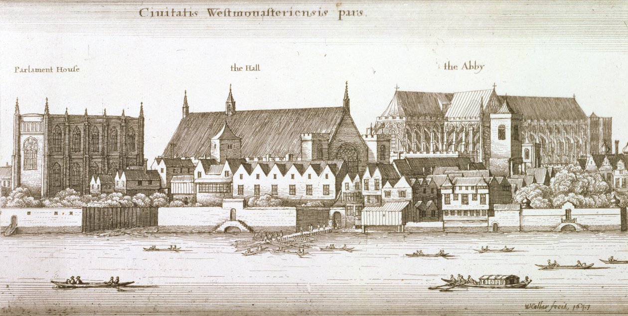Parte da cidade de Westminster, 1647 de Wenceslaus Hollar
