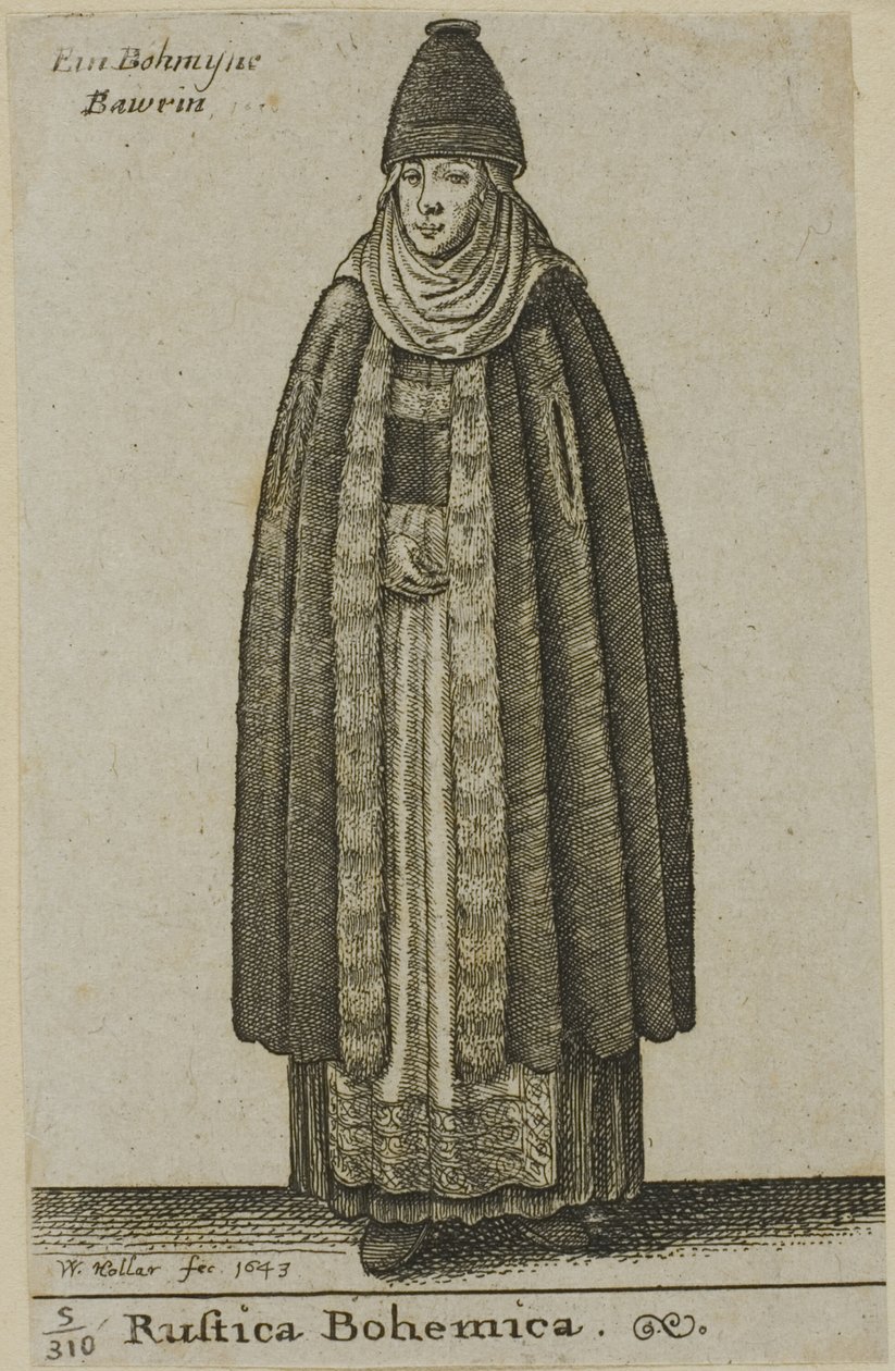 Camponesa da Boêmia de Wenceslaus Hollar