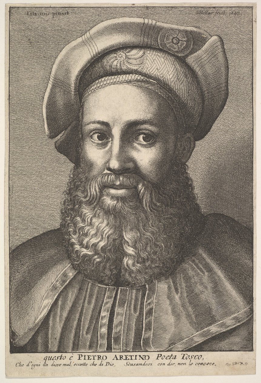 Pietro Aretino, 1640. de Wenceslaus Hollar