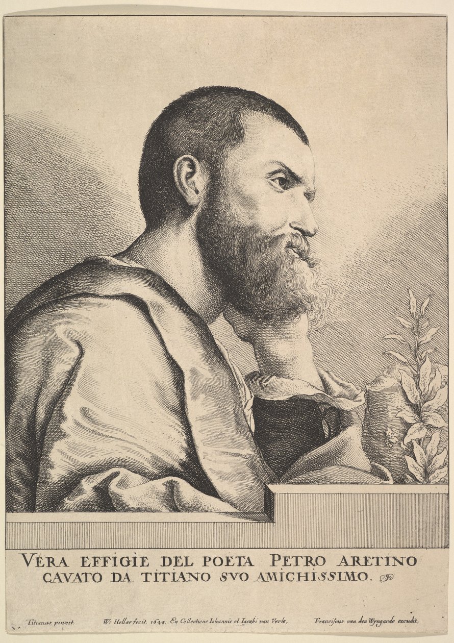 Pietro Aretino, 1649. de Wenceslaus Hollar