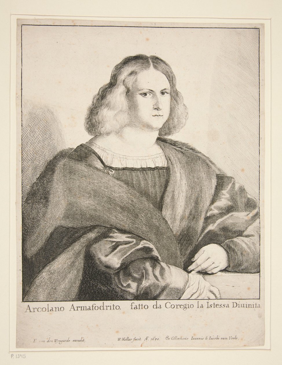 Retrato de um homem (Arcolano Armafodrito) de Wenceslaus Hollar