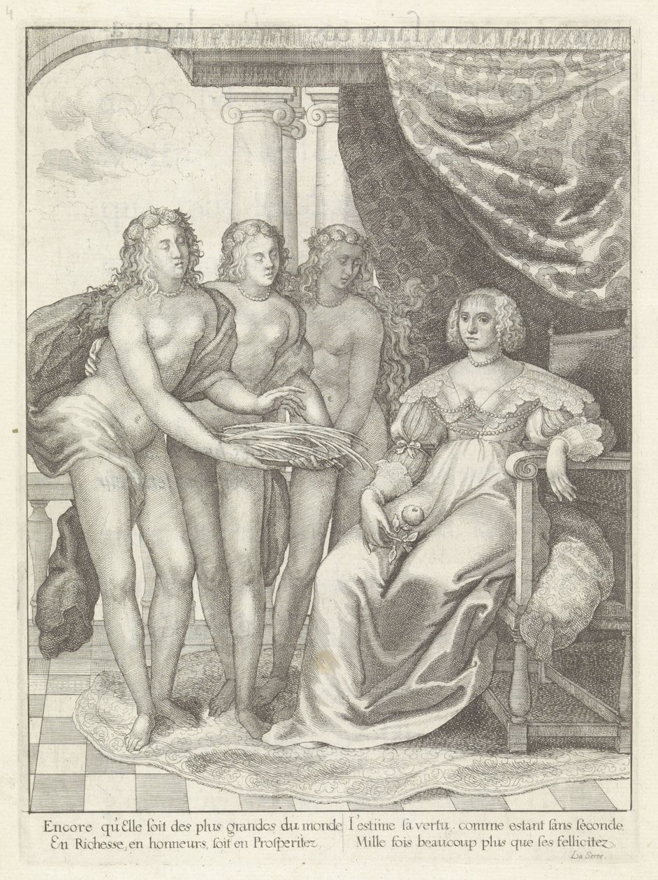 Retrato de Amalia van Solms História da entrada da Rainha Mãe do Rei Cristianíssimo nas Províncias Unidas dos Países Baixos. (título da série) de Wenceslaus Hollar
