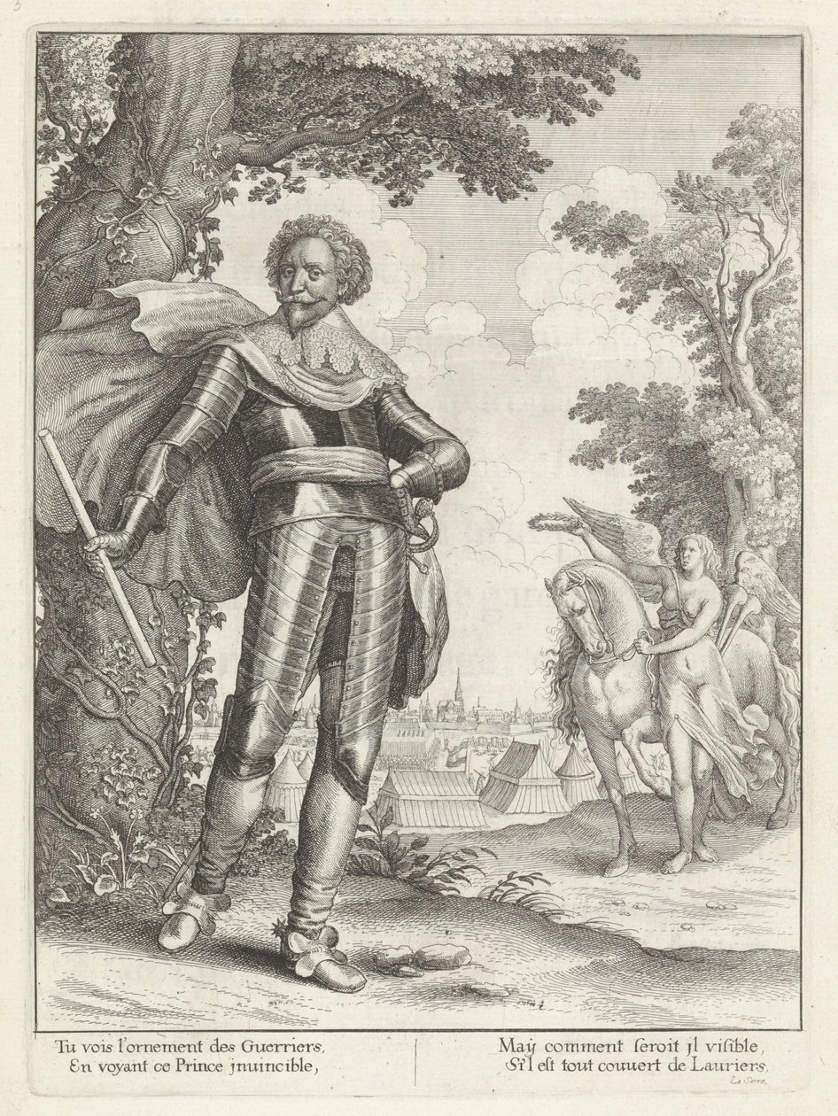 Portret van Frederik Hendrik, prins van Oranje
História da entrada da Rainha Mãe do Rei Altíssimo Cristão nas Províncias Unidas dos Países Baixos (título da série) de Wenceslaus Hollar