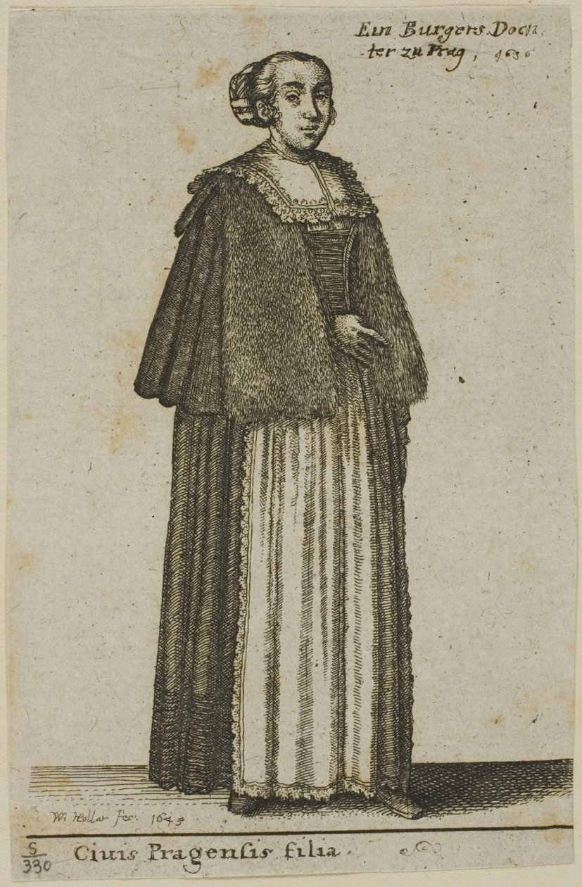 Garota de Praga de Wenceslaus Hollar