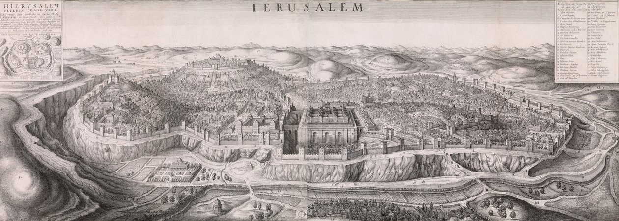 Prospecção de Jerusalém, 1660., 1660. de Wenceslaus Hollar
