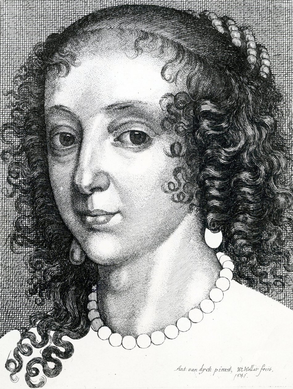 Rainha Henrietta Maria, 1641 de Wenceslaus Hollar