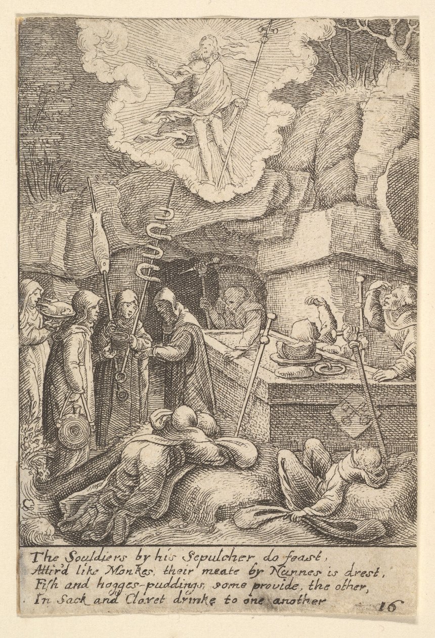 Ressurreição, 1625-77. de Wenceslaus Hollar