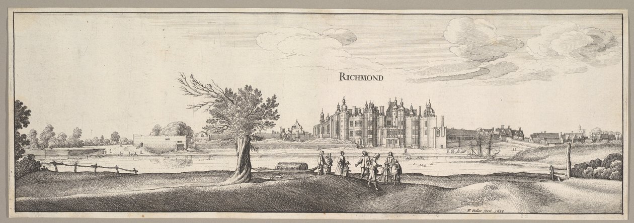 Palácio de Richmond, 1638. de Wenceslaus Hollar
