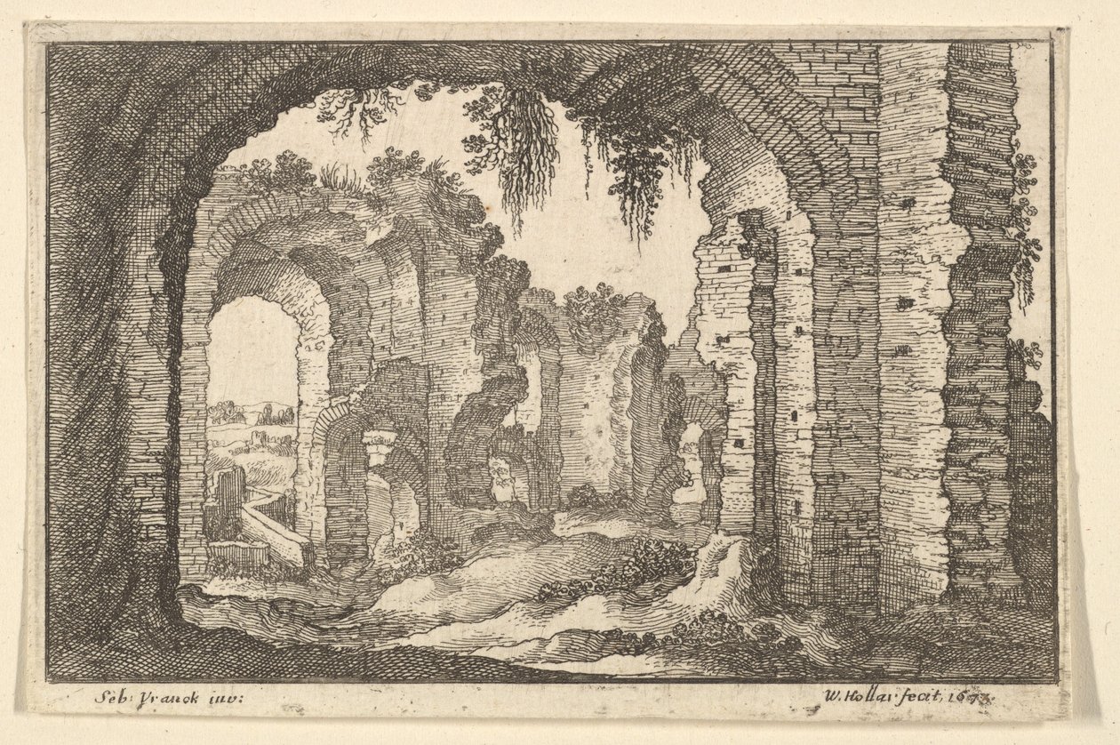 Ruínas Romanas, 1673. de Wenceslaus Hollar