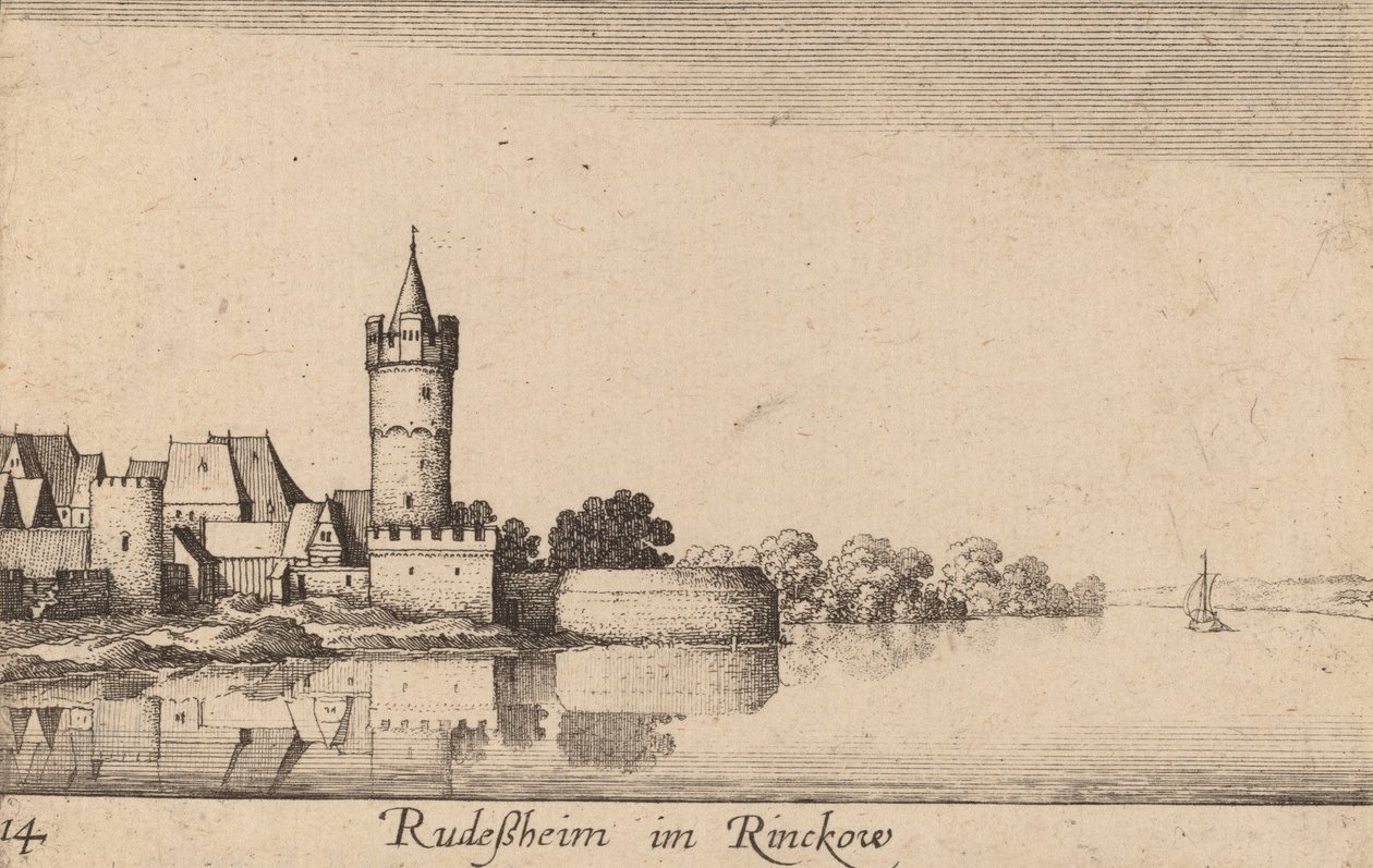 Rudesheim, 1635. de Wenceslaus Hollar