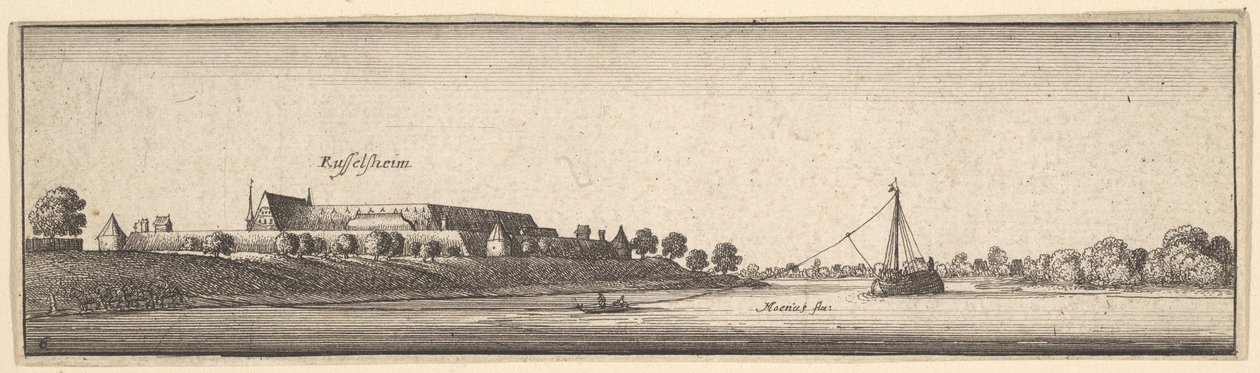 Ruesselsheim, 1642-44. de Wenceslaus Hollar