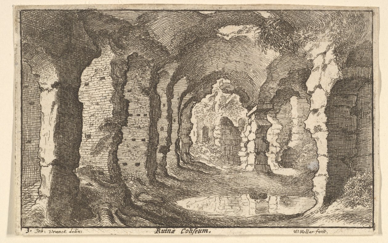 Ruinae Coliseum, ca. 1650. de Wenceslaus Hollar