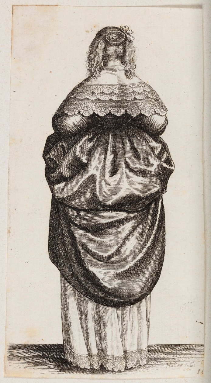Mulher vista de costas de Wenceslaus Hollar