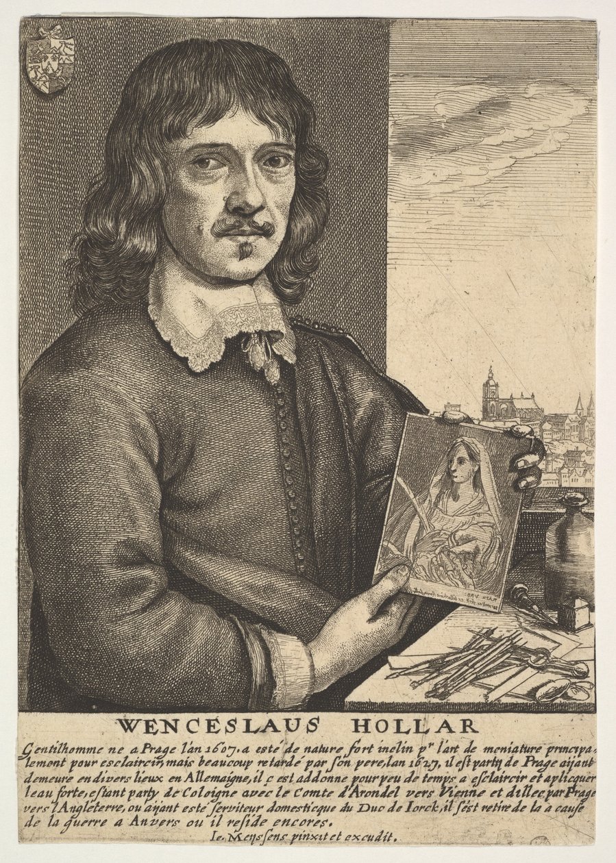 Auto-retrato, século XVII. de Wenceslaus Hollar