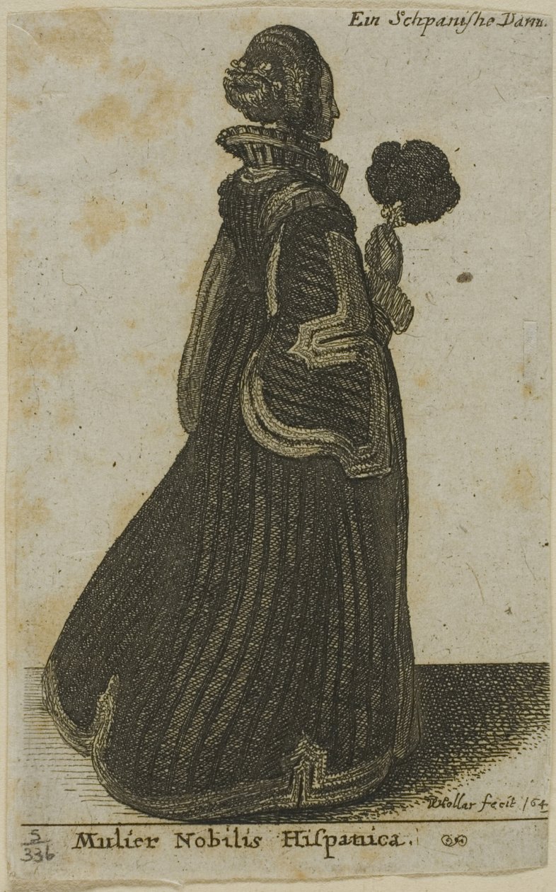 nobre espanhola de Wenceslaus Hollar