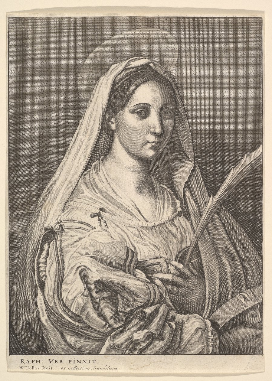 Santa Catarina de Alexandria, 1644-52. de Wenceslaus Hollar