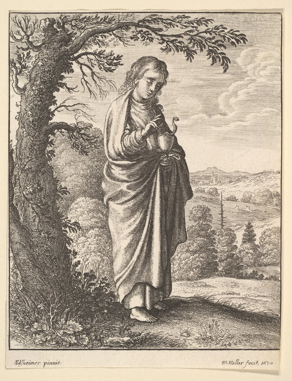 São João Evangelista, 1650. de Wenceslaus Hollar