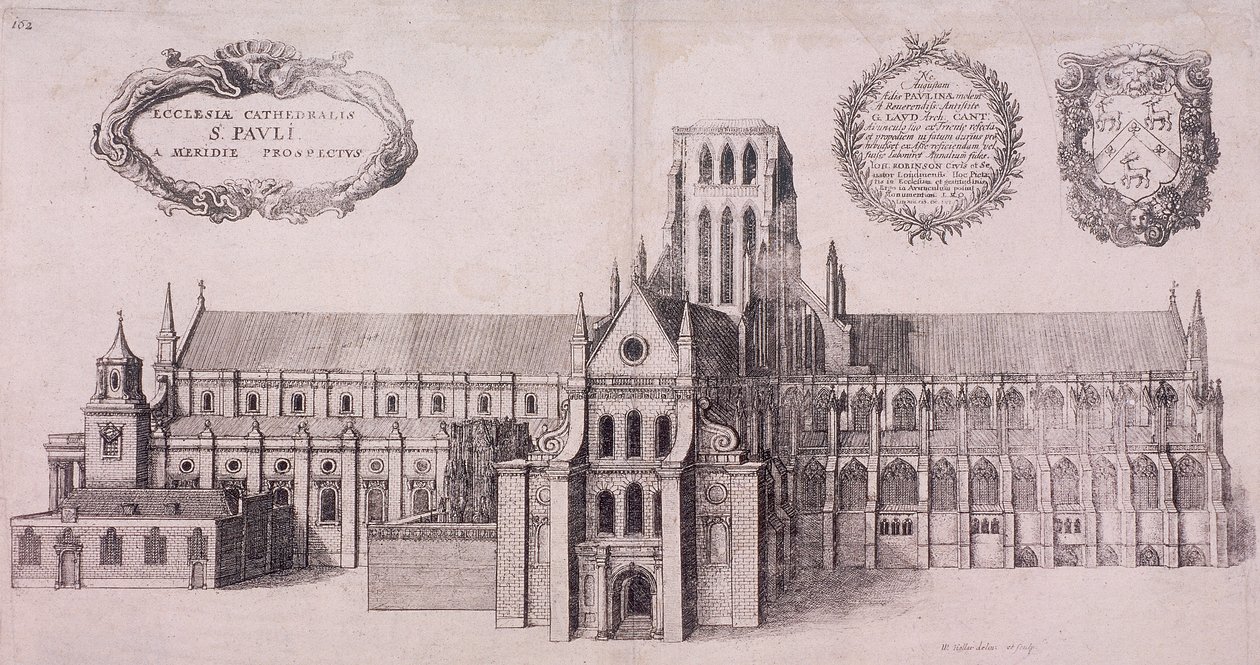 Catedral de São Paulo antiga, Londres, 1656 de Wenceslaus Hollar