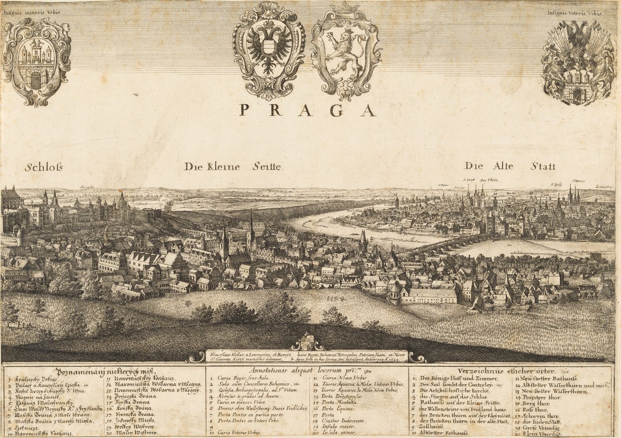 Grande perspectiva de Praga de Wenceslaus Hollar