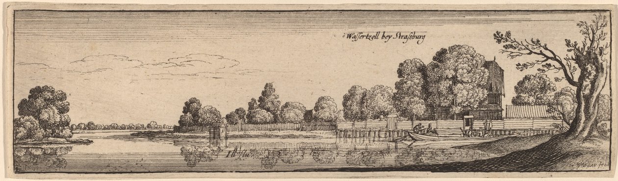 Estrasburgo: A Toll House, c. 1632. de Wenceslaus Hollar