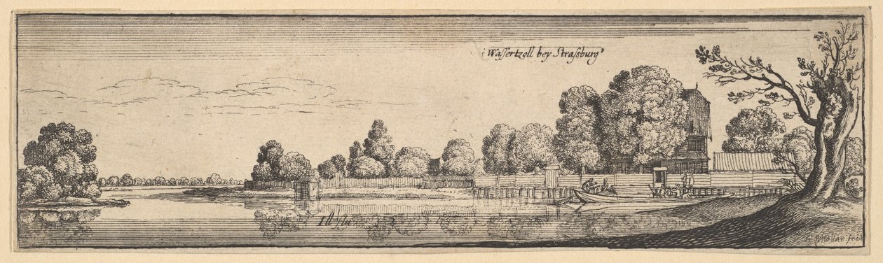 Estrasburgo: The Toll House, 1625-77. de Wenceslaus Hollar