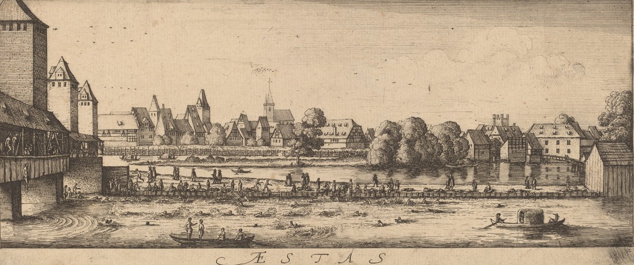Verão: O Balneário, c. 16281629. de Wenceslaus Hollar