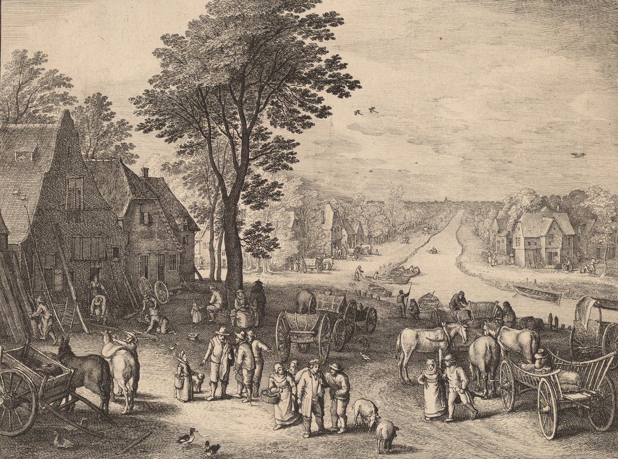 O Canal, 1650. de Wenceslaus Hollar