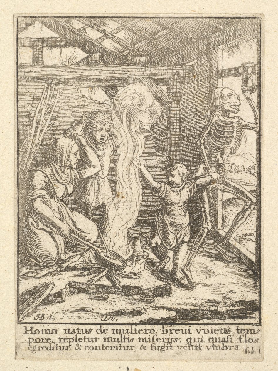 A Criança, da Dança da Morte, 1651. de Wenceslaus Hollar
