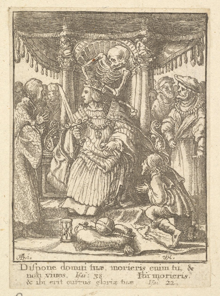 O Imperador, da Dança da Morte, 1651. de Wenceslaus Hollar