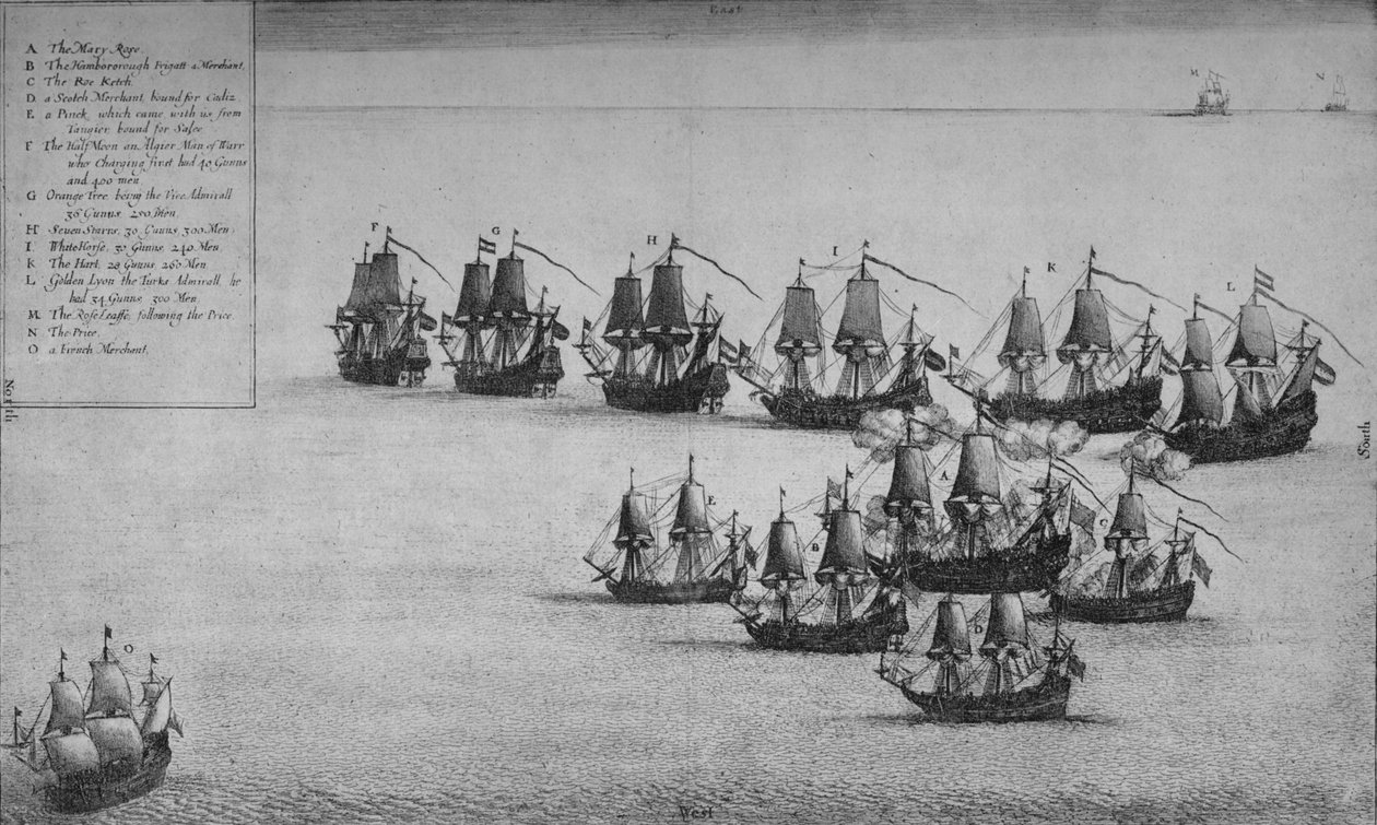 A luta da Maria Rosa, 1669 de Wenceslaus Hollar